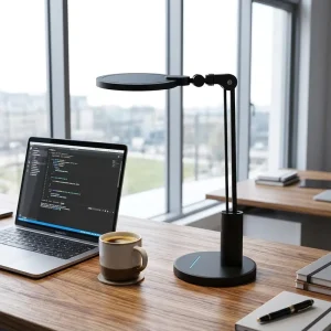Full Spectrum High Brightness LED Desk Lamp Modern Durable Style Adjustable Design for Reading Study and Office Lighting