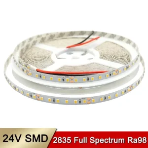 Full-Spectrum High-CRI Ra98 24V 140 LEDs/m SMD2835 LED Strip Light 8mm for Room Decoration