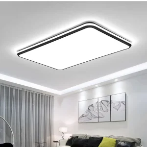 Full-Spectrum Rectangular LED Ceiling Light for Living Room