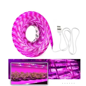 Full Spectrum USB LED Grow Light Strip 0.5/1/2/3 m 2835 DC5V for Seedlings and Plants