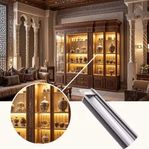 Furniture LED Profile Light 22mm Groove Recessed Cabinet Lighting for Hotel Wardrobe and Closet Plastic YB1013-23