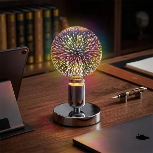 G125 E27 3D Fireworks Light Bulb Glass LED Decorative 220v Light Bulb for Restaurant Cafe Bar Hotel Home Decorative Lighting