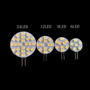 G4 SMD LED Bulb DC 12V Dimmable 9 LEDs 5050 SMD Bi-Pin Base for Cabinet and Puck Lights