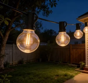 G40 Globe String Lights Shatterproof LED Bulbs Waterproof Outdoor Patio Garden Party Decorative Lighting