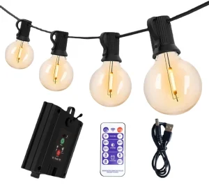 G40 Globe String Lights Shatterproof Outdoor Garden Bulbs Light for Backyard Porch Garden Bistro Party White