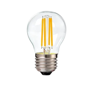 G45 Edison LED Filament Bulb E27 AC230V Thyristor-Dimming Transparent Plastic Lampshade Ra80 Constant-Current
