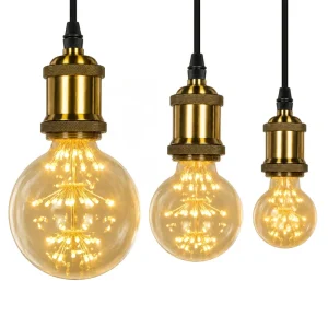 G95 Bulb G125 LED Starry Sky Light Bulb G80 E27 3W Warm White 220v 110v Vintage Edison Star for Christmas Wedding Home Decor