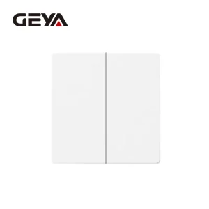 GEYA Custom British Standard Durable Modern Waterproof PC 86*88mm 16A 250V Wall Switches 2 Gang 1 Way Plate Switch