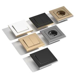 GEYA Custom Eu Standard Large Frameless Panel Waterproof PC Material Home Wall Switches 10A 250V with Socket