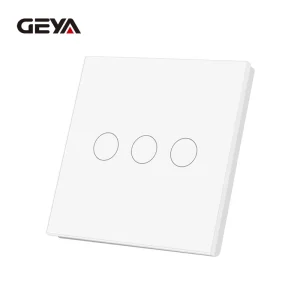 GEYA EU Standard 86*86mm Wall Switches Wifi 3 Gang 1way Touch Wall Switch Zigbee Smart Switch