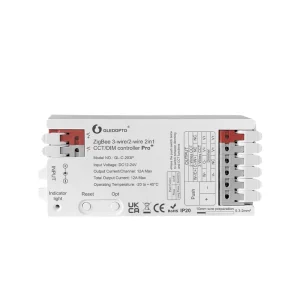 GL-C-203P 2-in-1 CCT and Single-Color LED Dimmer DC12-24V 12A Zigbee Pro+ Quick Wiring Terminal