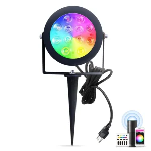 GL G 101P Gledopto High Power 12W ZigBee Smart Outdoor Spot Lights RGBW Garden Lamp Works with SmartThings Alexa Google Home