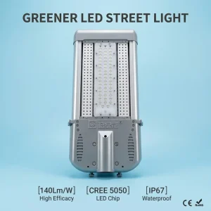 GREENER 100W 150W 200W AC LED Street Light 5050 140Lm W IP67 Waterproof Aluminum Outdoor Road MOSO Driver 5 Year Warranty
