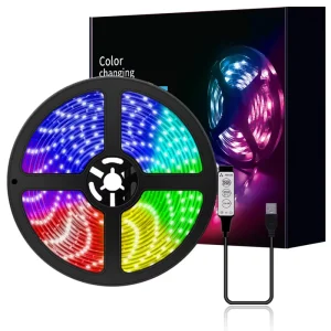 GREESON Price 5V 5m 5050 SMD Smart RGB LED Strip Light LED Strip with 3 Key Button Wireless Controller
