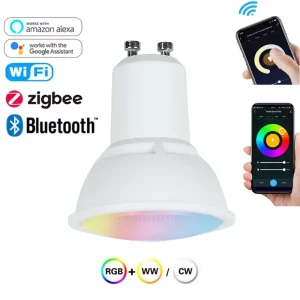 GU10 WiFi Smart LED Bulb Anti-Glare Dimmable RGB Zigbee