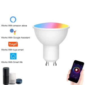 GU10 WiFi Smart LED Bulb with RGB Color Dimming, App and Remote Control