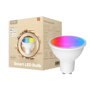GU10 WiFi Smart LED RGB+C+W 5W Dimmable Lamp with Remote Control and Voice Control for Home Use