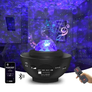 Galaxy Star Projector Night Light with Music Speaker and Remote Control LED Nebula Cloud