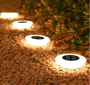 Garden Ground Solar Lights 14 LED ABS White/Warm IP65 Waterproof Polysilicon Court Yard Decoration Stake Lamps