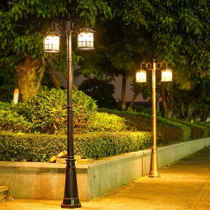 Garden Light Outdoor 3 Meters Landscape Light LED Garden Waterproof Retro Lantern Chinese Antique Solar Street Light