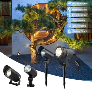Garden Lights Waterproof IP65 Aluminum LED Tree Lighting Outdoor Ground Floodlight Landscape DC12V Ra80 3000K 4000K 6500K 120