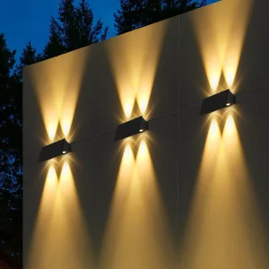 Garden Outdoor Wall Solar Lights IP65 Waterproof Up and Down Patio LED Solar LED Wall Wash Light