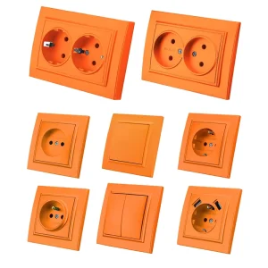 German French EU Standard 250V 10A 16A Touch Push Button Wall Switch With Dual USB Outlet