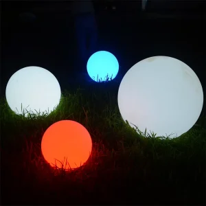 Giant Glowing Orbs Outdoor Garden LED Polyethylene Sphere PE Plastic Garden Lights LED Solar for Wedding Party Event