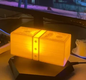 Gift Light Set Magnetic Levitating Money Lamp Led 3d Floating Night Light Colorful Emitting Plug in Desk Toy for Home Office