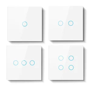 Glass Smart Touch Wall Switch, WiFi Zigbee, Non-Neutral