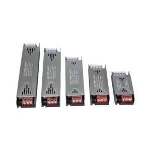 Glue-Filled Ultra-Thin Aluminum-Case LED Strip Light Transformer Driver AC/DC 12V/24V 60W-400W