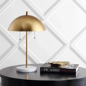 Gold Iron Modern LED Table Lamp with Marble Base for Living Room & Hotel Decor 2 Year Warranty Modern Chandelier Crystal