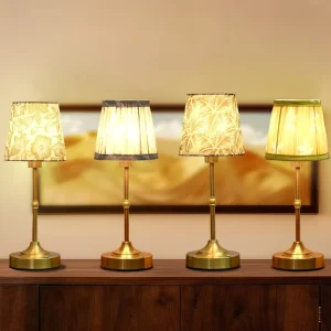 Gold Metal LED Table Lamp Touch Control USB Powered 3 Color Dimmable French European Design Modern Desk Light for Bedroom Living