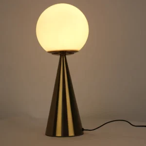 Gold Table Lamp with Glass Bulb Design Creative Home Decor for Living Room Bedroom Desk Lamp Lighting Indoor Contemporary