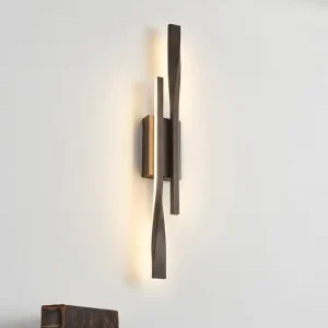Gold Two Line Bedroom Bedside Wall Lamp Elegant and Exquisite Living Room Art Simple Design LED Wall Light