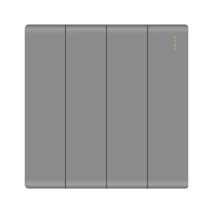 Gold and Grey Light Control Wall Switch Socket 250V 10A 4-Gang 1-Way 2-Way