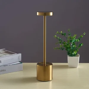 Golden Touch Dimming Charging I shaped Table Lamp Hotel Decoration Table Edge Night Light LED Flying Saucer Table Lamp