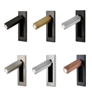 Good Quality Modern Decorative Metal Rectangle Wall Lamp Led Bed Reading Wall Light Wall Mounted Hotel Bedside Light