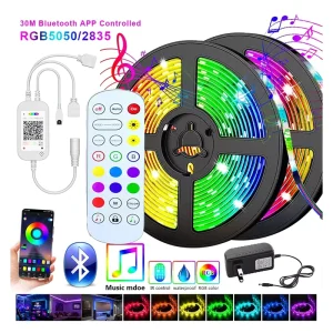 Google Smart APP WIFI DC 12V 24V Remote Controlled IP65 Flexible Waterproof SMD 5050 RGB Decoration LED Strip Light