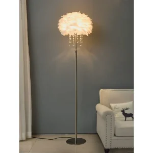 Goose Feather Floor Lamp Bedroom Ambiance Floor Light by Sofa Romance Home Living Room Nordic Modern Standing Floor Lamp
