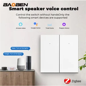 Graffiti Zigbee Large-Button Wireless Switch with Voice Remote Control, Zero-Live Wire