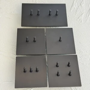 Grey 86 Wall Light Toggle Switch Double Pole 13A 16A 10A UK French European Socket USB-C Stainless Steel