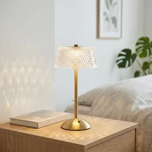 Grid shaped Cordless LED Modern Desk Lamp Rechargeable Touch Dimming Portable Table Lamp