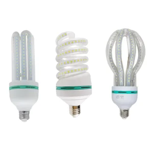 Guangzhou Factory Led Lamp Lotus Energy Saving Light E27 E40 B22 2U 3U 4U 3w 5w 7w 9w 12w 15w 18w Spiral Led Corn Bulb U Shape