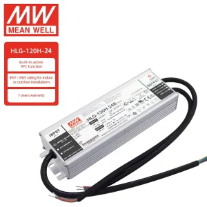 HLG-120H-24B 24V Dimmable LED Driver for 3-in-1 Dimming 1-10V PWM