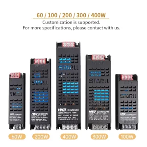 HWD 400W LED Power Supply 12V 24V DC 33A 16.7A Switching Transformer Constant Voltage Slim LED Driver for Indoor Led Light CCTV