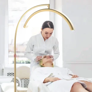 Half Moon Light Lamp for Lash Height Adjustable LED Standing Lamp for Eyelash Extensions Salon Spa Makeup Shooting