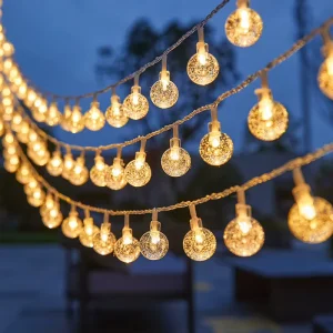Halloween Warm White Snowflake IP44 Outdoor Garden Lights Yard Edison Christmas Camping Fairy Decorative LED Bulbs String Lights