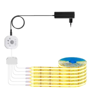 Hand Sweep Motion Sensor 45-Degree Corner Aluminum Profile with COB LED Strip Light