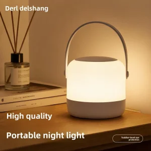 Hand-Tap Rechargeable LED Night Light, Warm White, Dimmable, for Bedroom Nightstand
